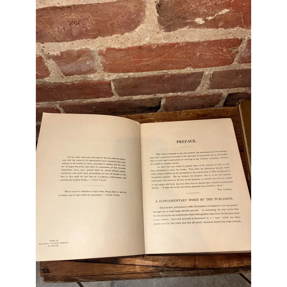 1900 Richardson's Commercial Law‎ Textbook